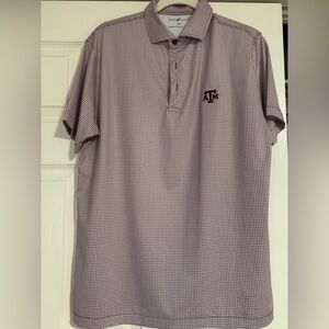 Maroon Patterned Men's Polo Shirt Horn Legend Mens Small polo